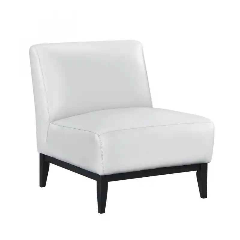 Fauteuil d'appoint en cuir argenté