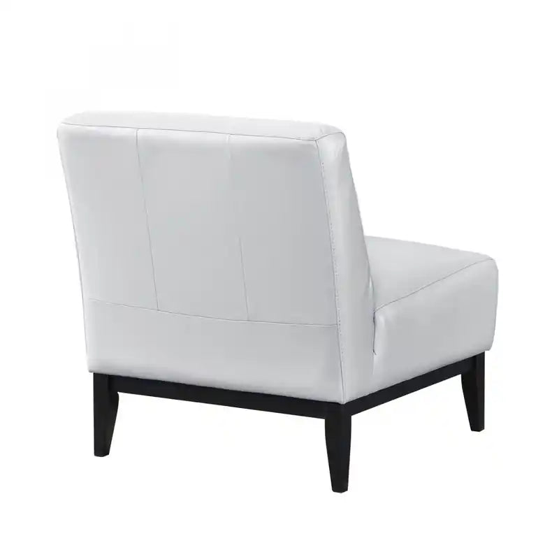 Fauteuil d'appoint en cuir argenté