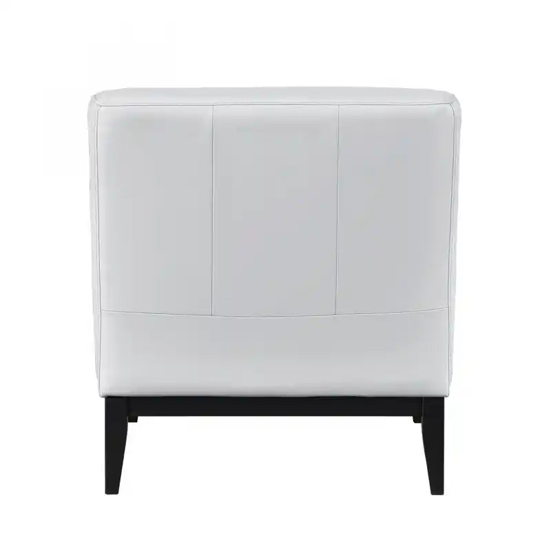 Fauteuil d'appoint en cuir argenté