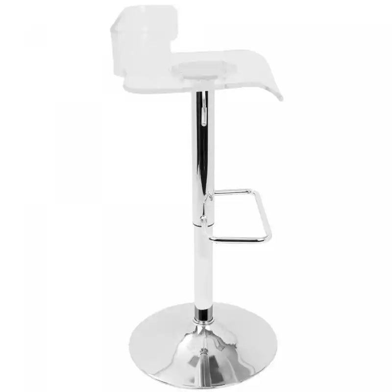 Tabouret de bar contemporain réglable - Acrylique transparent
