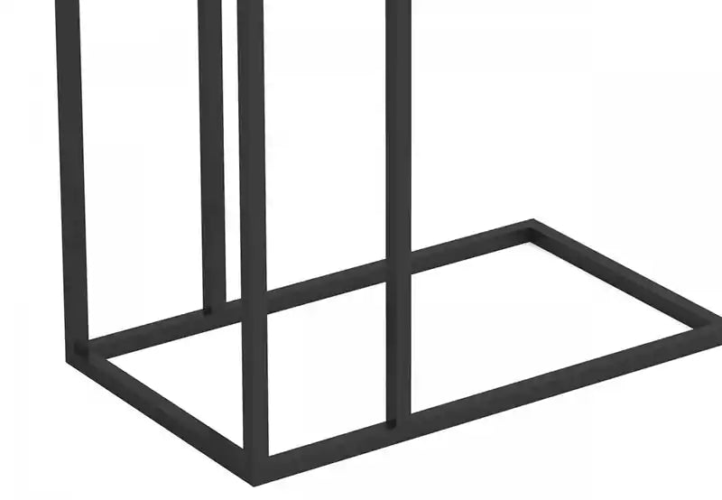 Table d'appoint en C avec piètement en métal - Taupe foncé