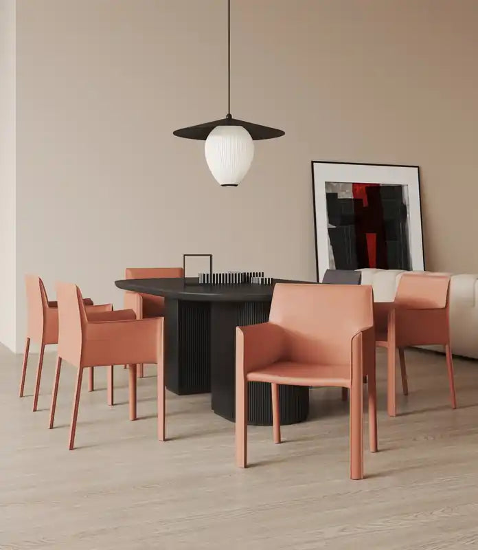 Chaise de salle à manger en similicuir - Argile