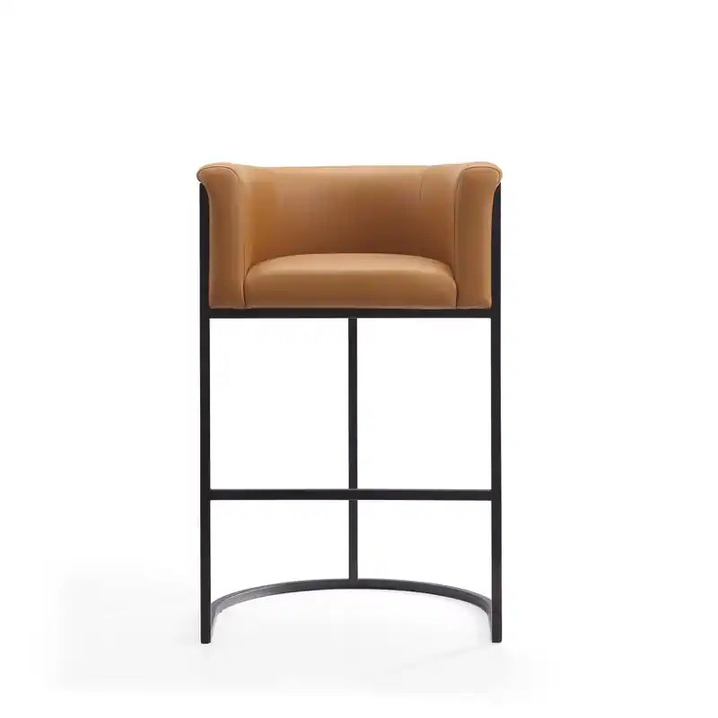 37,8 Tabouret de bar en métal - Camel et noir