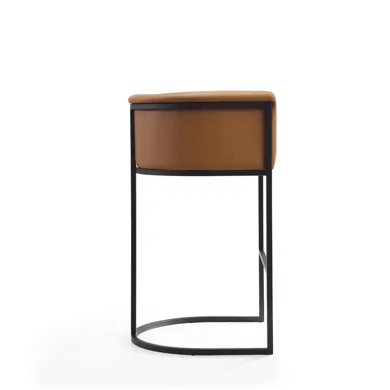 37,8 Tabouret de bar en métal - Camel et noir