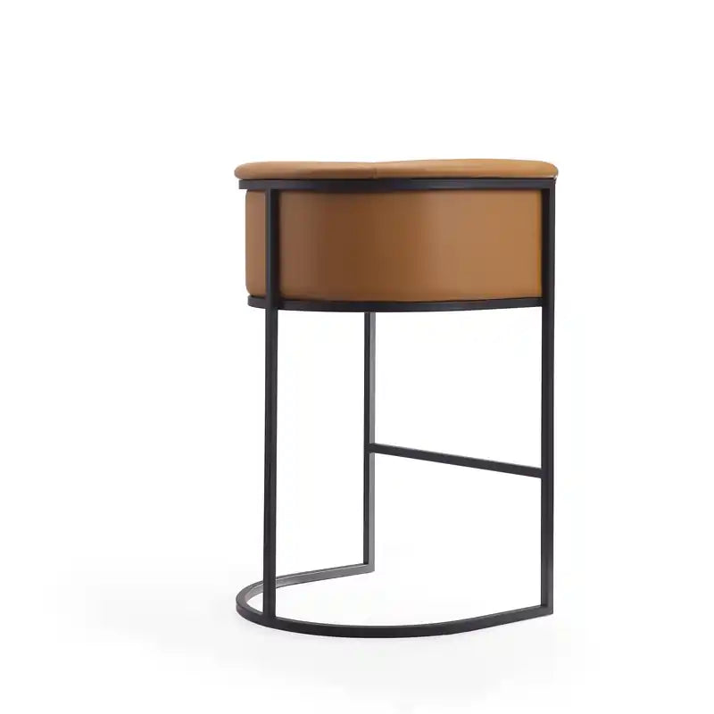 37,8 Tabouret de bar en métal - Camel et noir