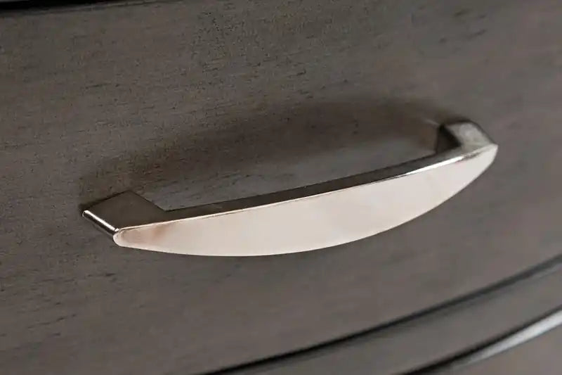 Table d'appoint moderne avec rangement et étagère - Bois gris-brun
