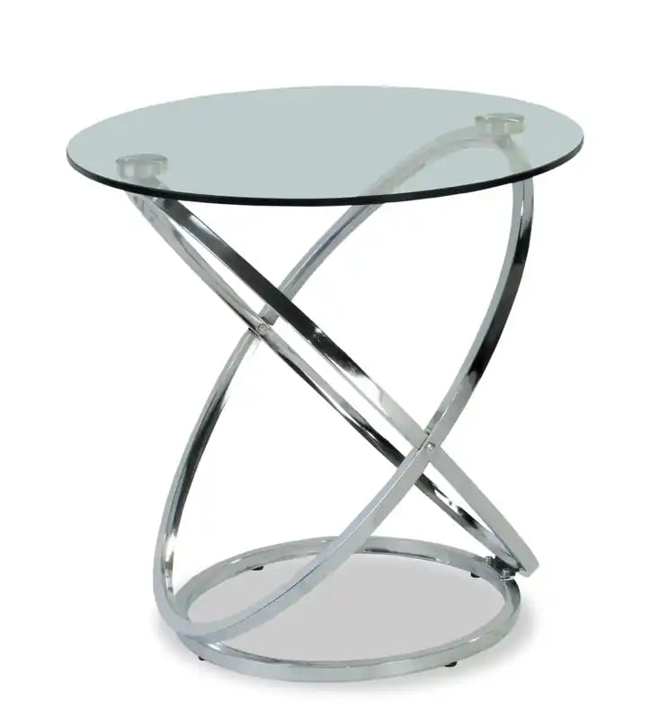 36 tables basses et d'appoint modernes en verre - Chrome avec base en métal