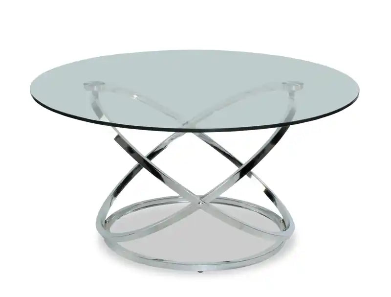 36 tables basses et d'appoint modernes en verre - Chrome avec base en métal
