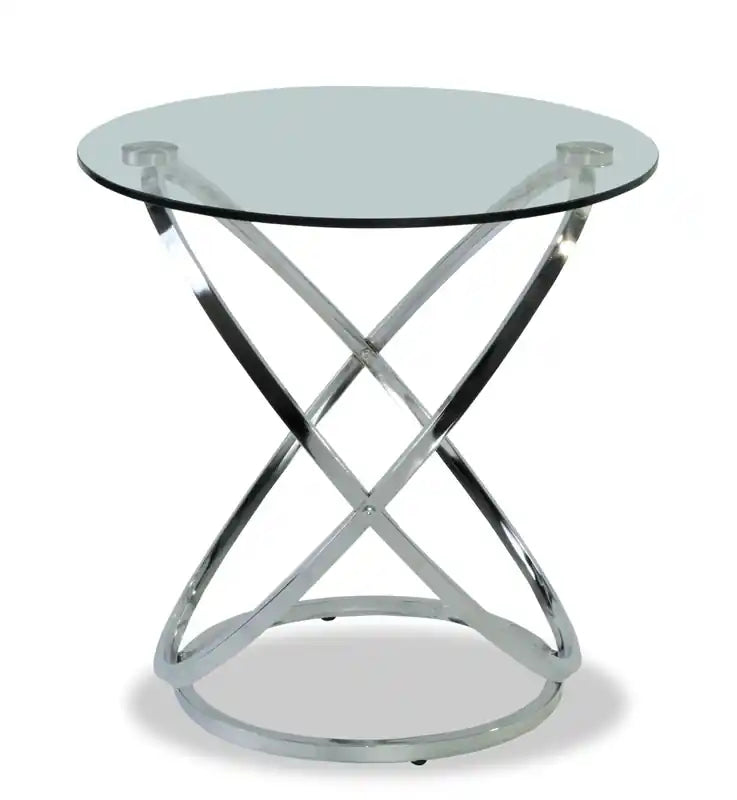 36 tables basses et d'appoint modernes en verre - Chrome avec base en métal