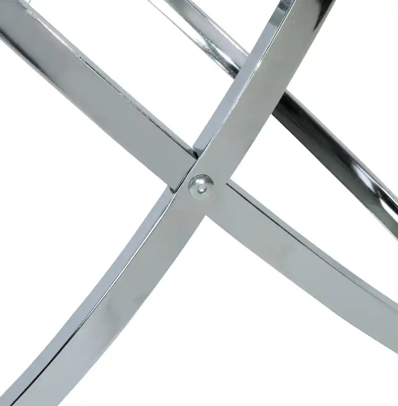 36 tables basses et d'appoint modernes en verre - Chrome avec base en métal