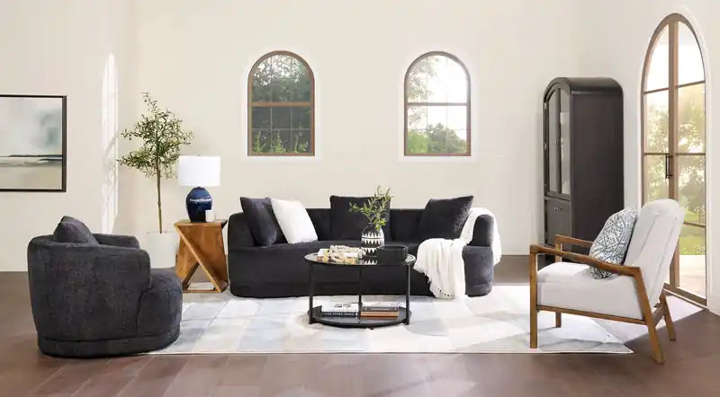 Table basse ronde moderne en verre de 31,5 pouces avec roulettes
