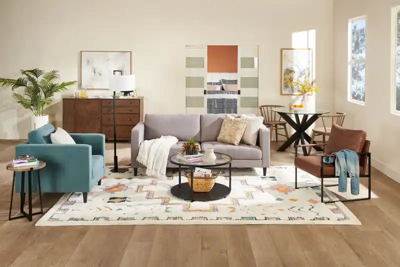 Table basse ronde moderne en verre de 31,5 pouces avec roulettes