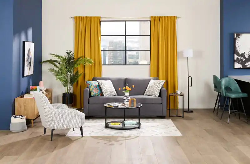 Table basse ronde moderne en verre de 31,5 pouces avec roulettes