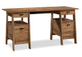 Kyree 59.06 Executive Office Desk with 4-Drawers - Vintage Oak