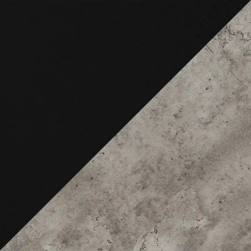 Bureau d'angle réversible en L de 71 po avec 3 tiroirs – Fini béton noir