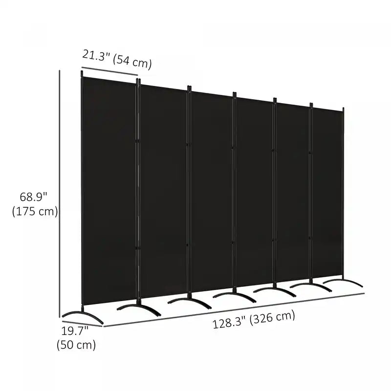 Paravent pliant à 6 panneaux, séparateur de pièce anti-UV30+