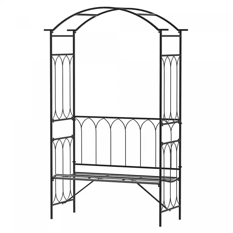 Outsunny 80 Tall Fairy Garden Arbor Arch With Bench