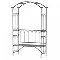 Outsunny 80 Tall Fairy Garden Arbor Arch With Bench