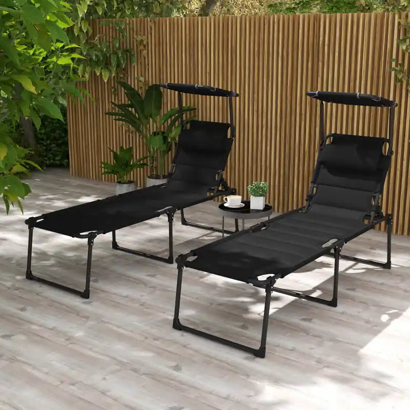 Chaise longue pliable 2 places, chaises longues inclinables