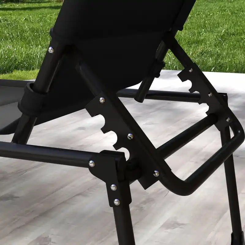 Chaise longue pliable 2 places, chaises longues inclinables