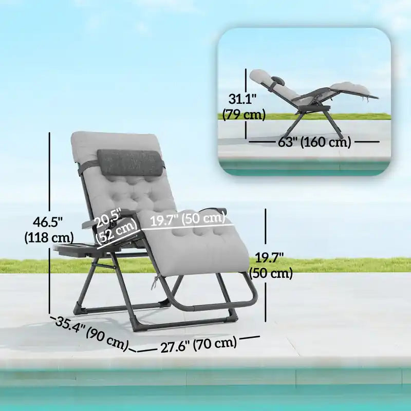 Chaise Zéro Gravité, Fauteuil Inclinable Pliant